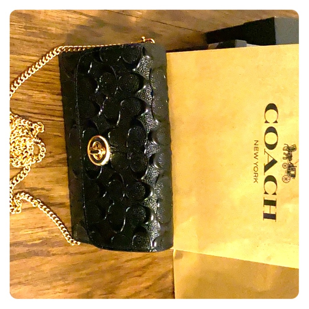 Coach leather cross body bag new